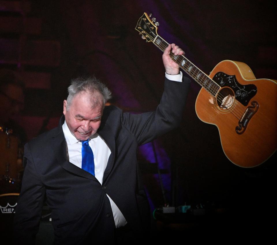 John Prine performs at the Americana Music Honors & Awards 2017 Wednesday, Sept. 13, 2017 at the Ryman Auditorium in Nashville, Tenn.