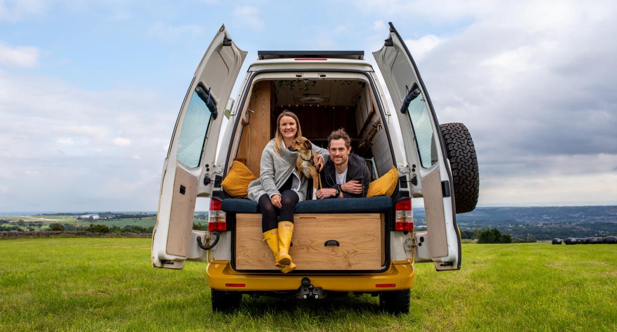 Kate and Steve Kennedy with their campervan. 