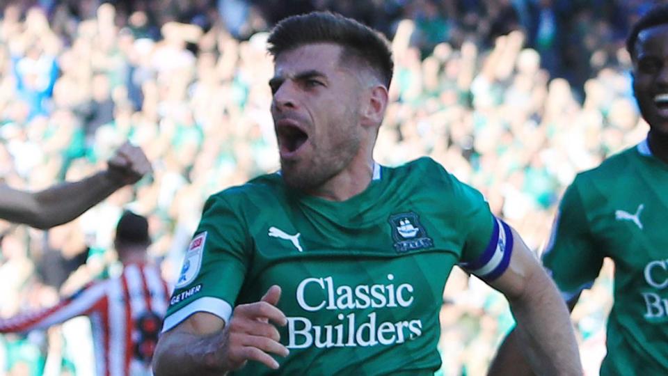 Joe Edwards celebrates scoring the winner against Sunderland 