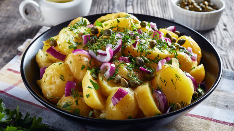 Potato Salad plate with herbs