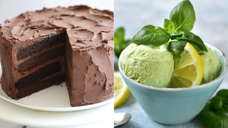 Devil's food cake basil