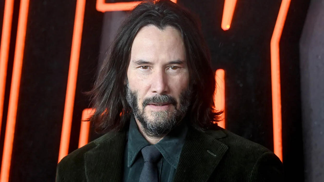 keanu reeves close up on john wick red carpet