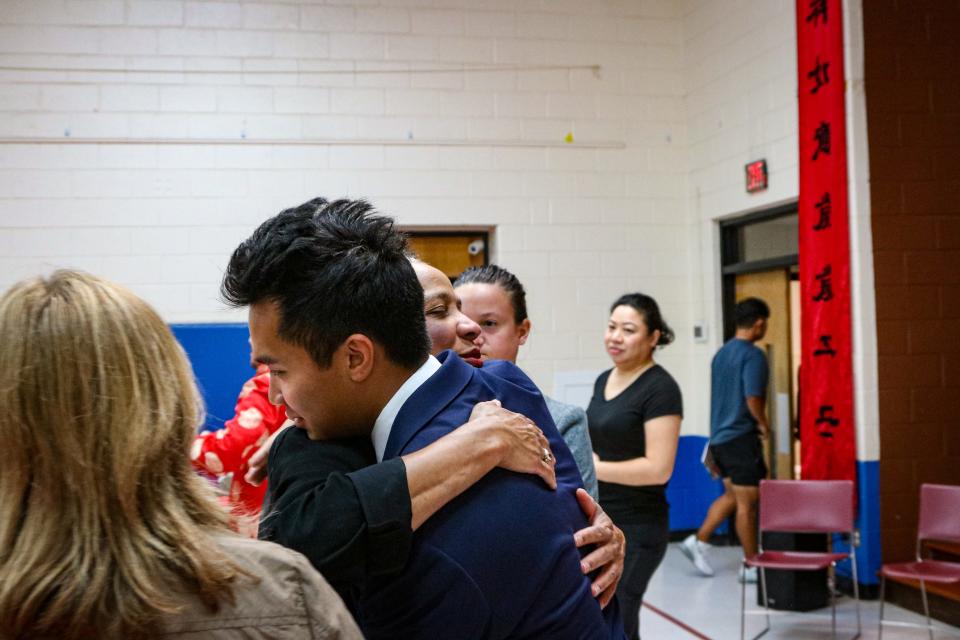 Devin Jiang speaks at a Make Us Visible Delaware event — launching under the mission to push for more Asian American history to infuse with K-12 curricula in Delaware — in the Chinese American Community Center, of Hockessin, on Sept. 30, 2023.