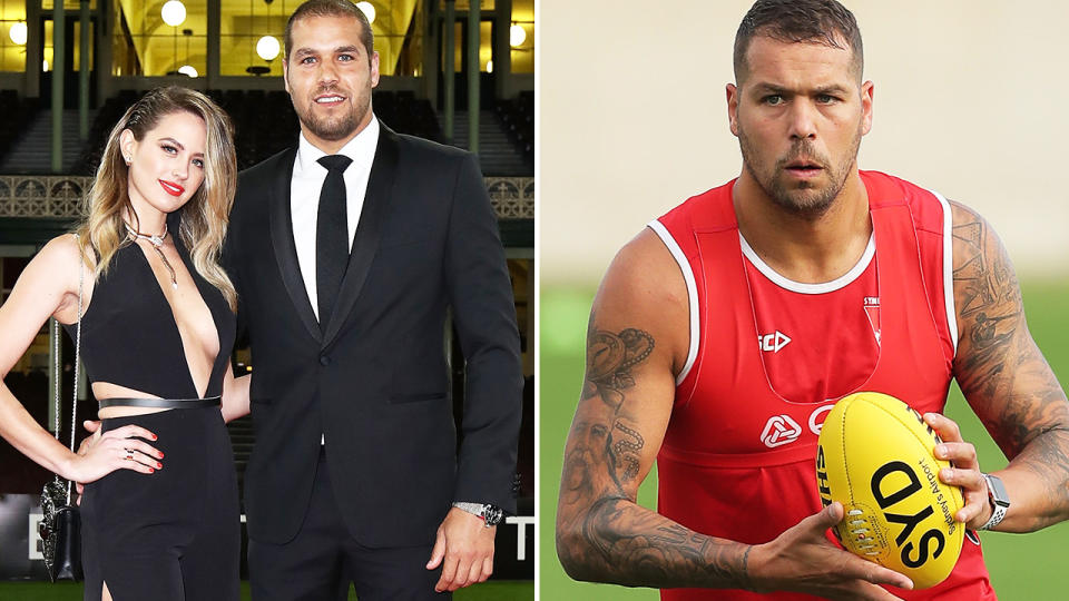 Jesinta and Buddy Franklin, pictured here at the Brownlow Medal in 2016.