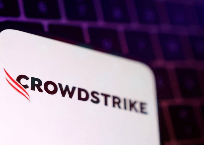 FILE PHOTO: CrowdStrike logo is seen in this illustration taken July 29, 2024. REUTERS/Dado Ruvic/Illustration