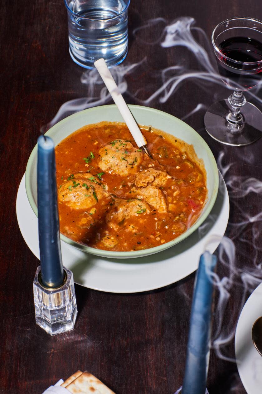 Chef and author Michael Twitty adds matzoh balls to okra gumbo in a Passover recipe from his 