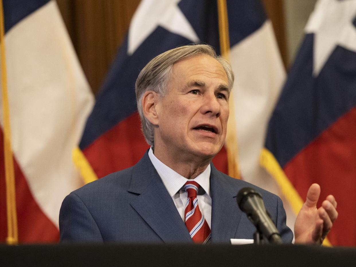 <p>Texas governor Greg Abbott</p> (Getty)