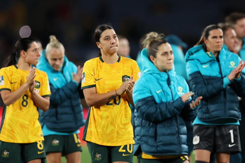 Sam Kerr and Australia were left disappointed by a semi-final defeat to England  (Getty Images)
