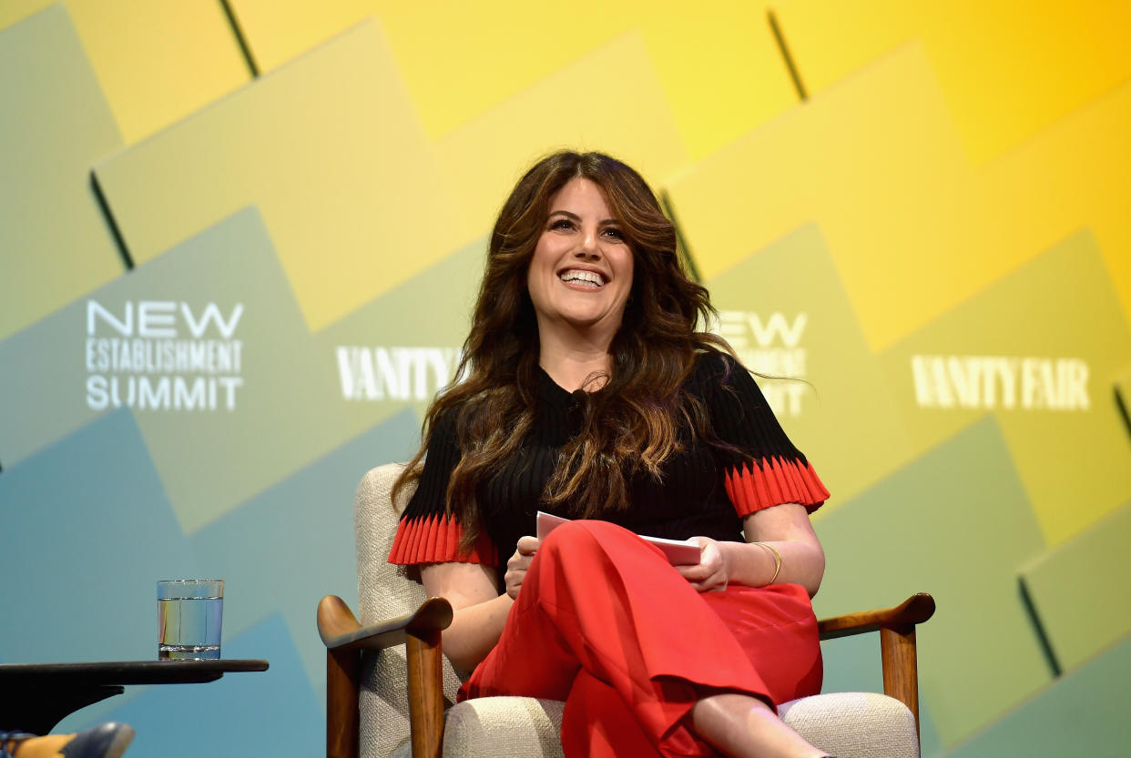 Monica Lewinsky says she and Bill Clinton never hooked up in the Oval Office — but it wasn’t far from there. (Photo: Matt Winkelmeyer/Getty Images)