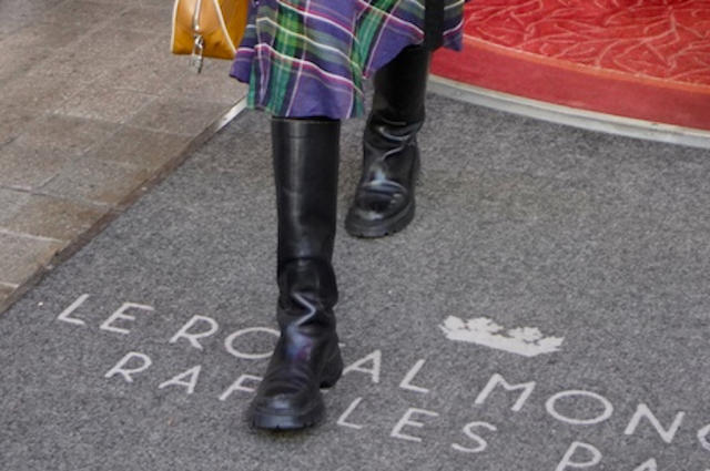 Bella Hadid Closes Out Paris Fashion Week in Schoolboy-Inspired Uniform &  Grunge Boots With Boyfriend Marc Kalman