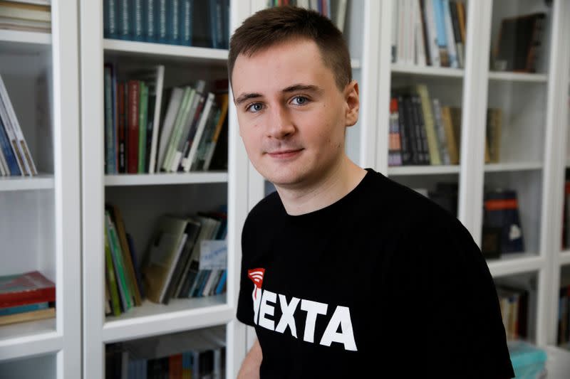 FILE PHOTO: Interview with Belarusian blogger Nexta, in Warsaw