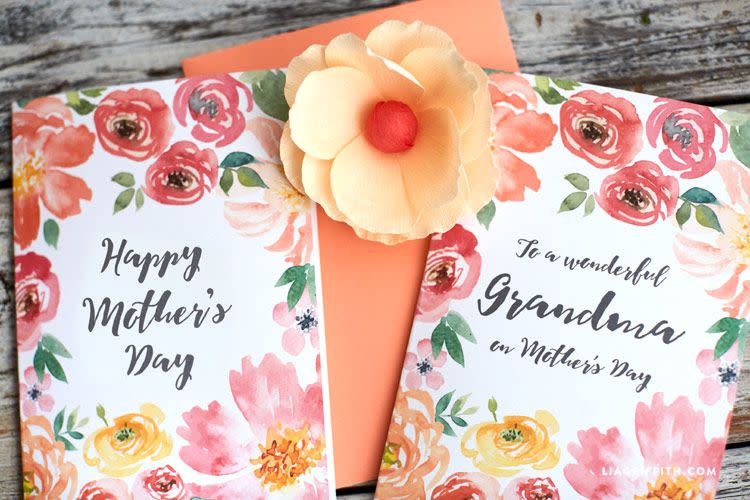 floral diy mother's day cards