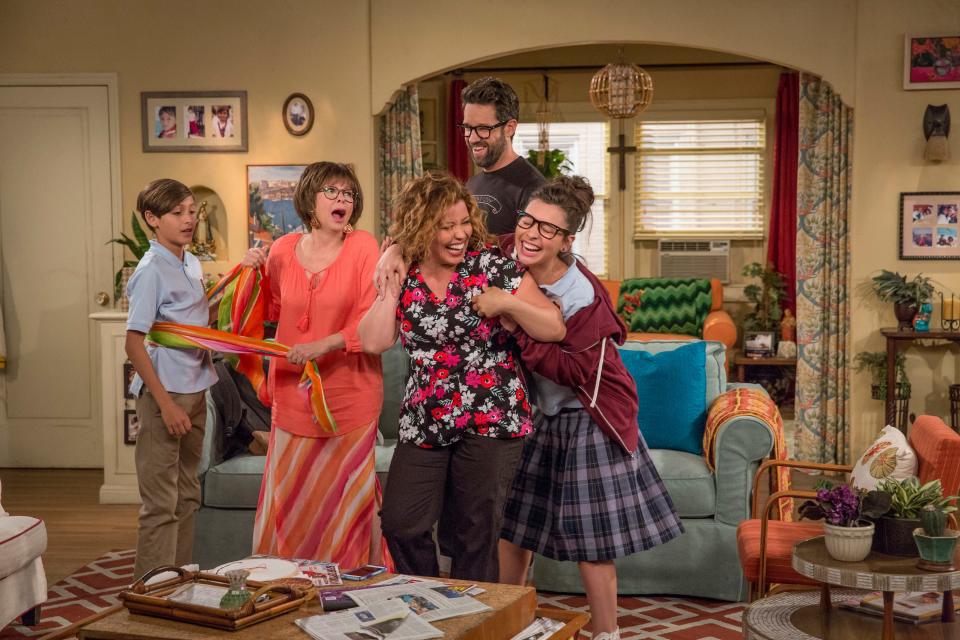 Marcel Ruiz, left, Rita Moreno, Justina Machado, Todd Grinnell and Isabella Gomez starred in Netflix's reboot of "One Day at a Time," which reimagined the show with a Hispanic family facing 21st century issues such as gender identity, racism and mental illness. The show premiered in January 2017 and ran for three seasons on the network.