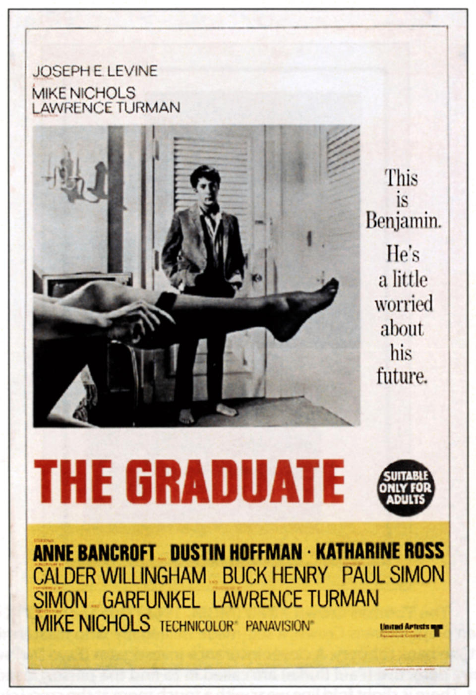 The theatrical poster for "The Graduate"