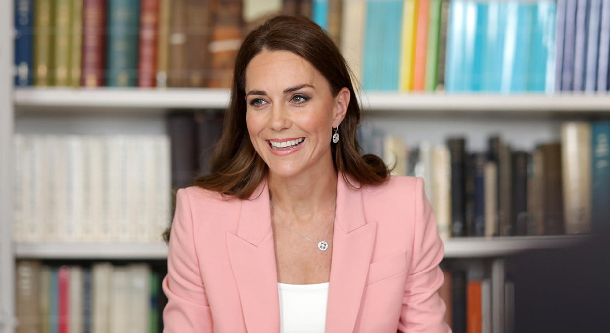 The Duchess of Cambridge met with senior government ministers and representatives from across the childhood sector today. (Getty Images)