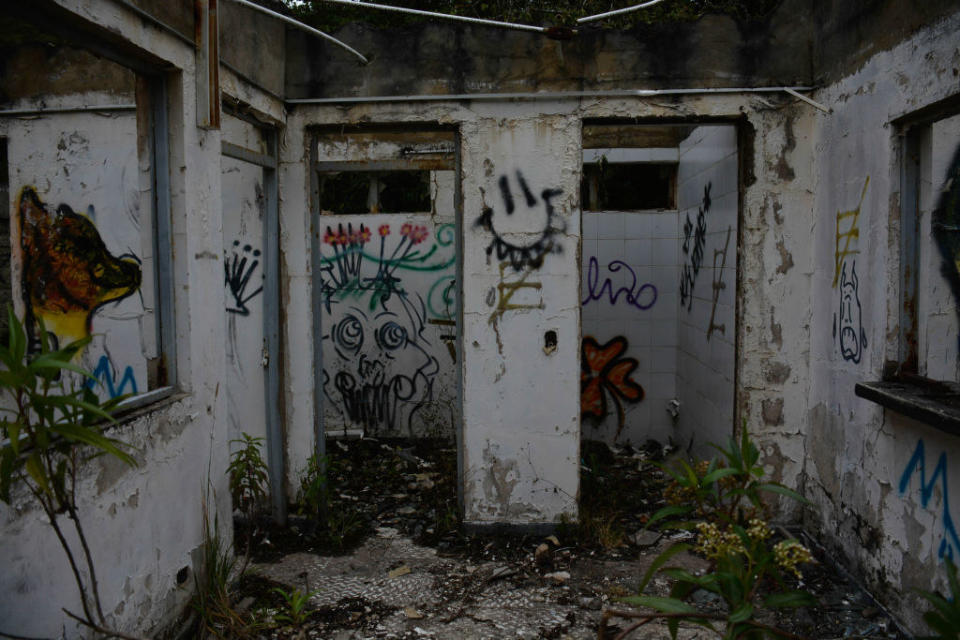 Inside an abandoned house