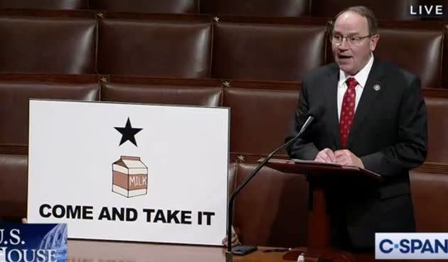 Rep. Tom Tiffany (R-Wis.) gave a passionate defense of chocolate milk.