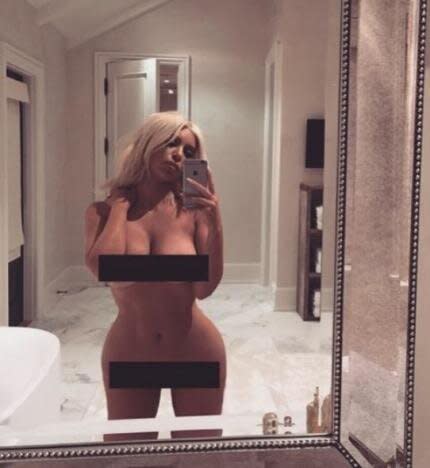 kim kardashian nude selfie 2016