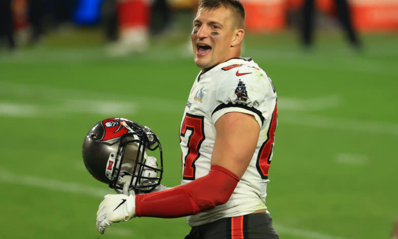 Rob Gronkowski at the Super Bowl.