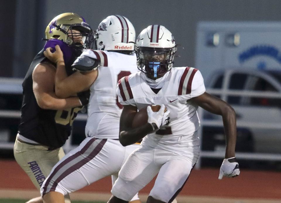 Panhandle faces Clarendon during a non-district game Aug. 26, 2022 at Panther Stadium in Panhandle.