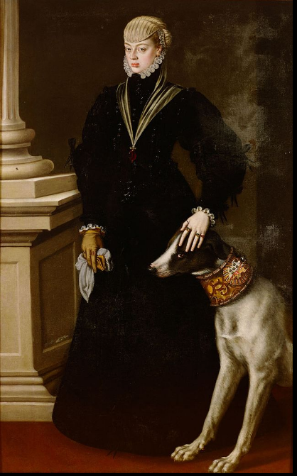 <span class="caption">Portrait de Jeanne d’Autriche par Alonso Sanchez Coello, 1557.</span> <span class="attribution"><a class="link " href="https://www.wikiwand.com/pt/Joana_de_%C3%81ustria,_Princesa_de_Portugal" rel="nofollow noopener" target="_blank" data-ylk="slk:Wikiwand;elm:context_link;itc:0;sec:content-canvas">Wikiwand</a>, <a class="link " href="http://creativecommons.org/licenses/by/4.0/" rel="nofollow noopener" target="_blank" data-ylk="slk:CC BY;elm:context_link;itc:0;sec:content-canvas">CC BY</a></span>