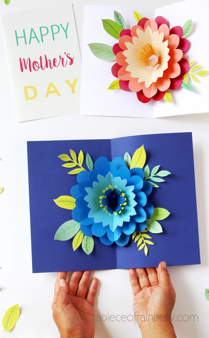 diy pop up flower card