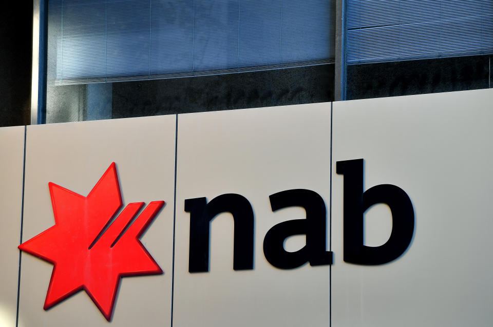 Pictured: National Australia Bank (NAB) logo. Image: AAP