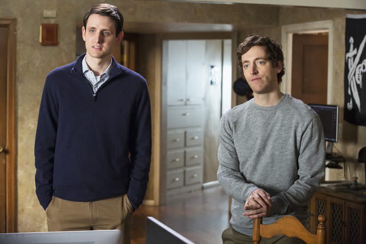 Woods and Thomas Middleditch on 'Silicon Valley' (Photos: HBO)