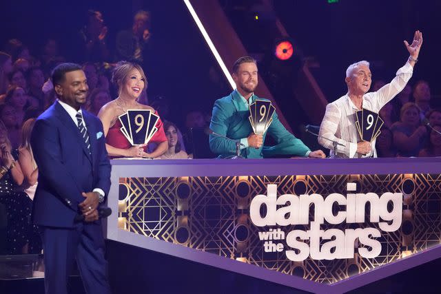 Eric McCandless/Disney Alfonso Ribeiro, Carrie Ann Inaba, Derek Hough, and Bruno Tonioli on 'Dancing With the Stars'
