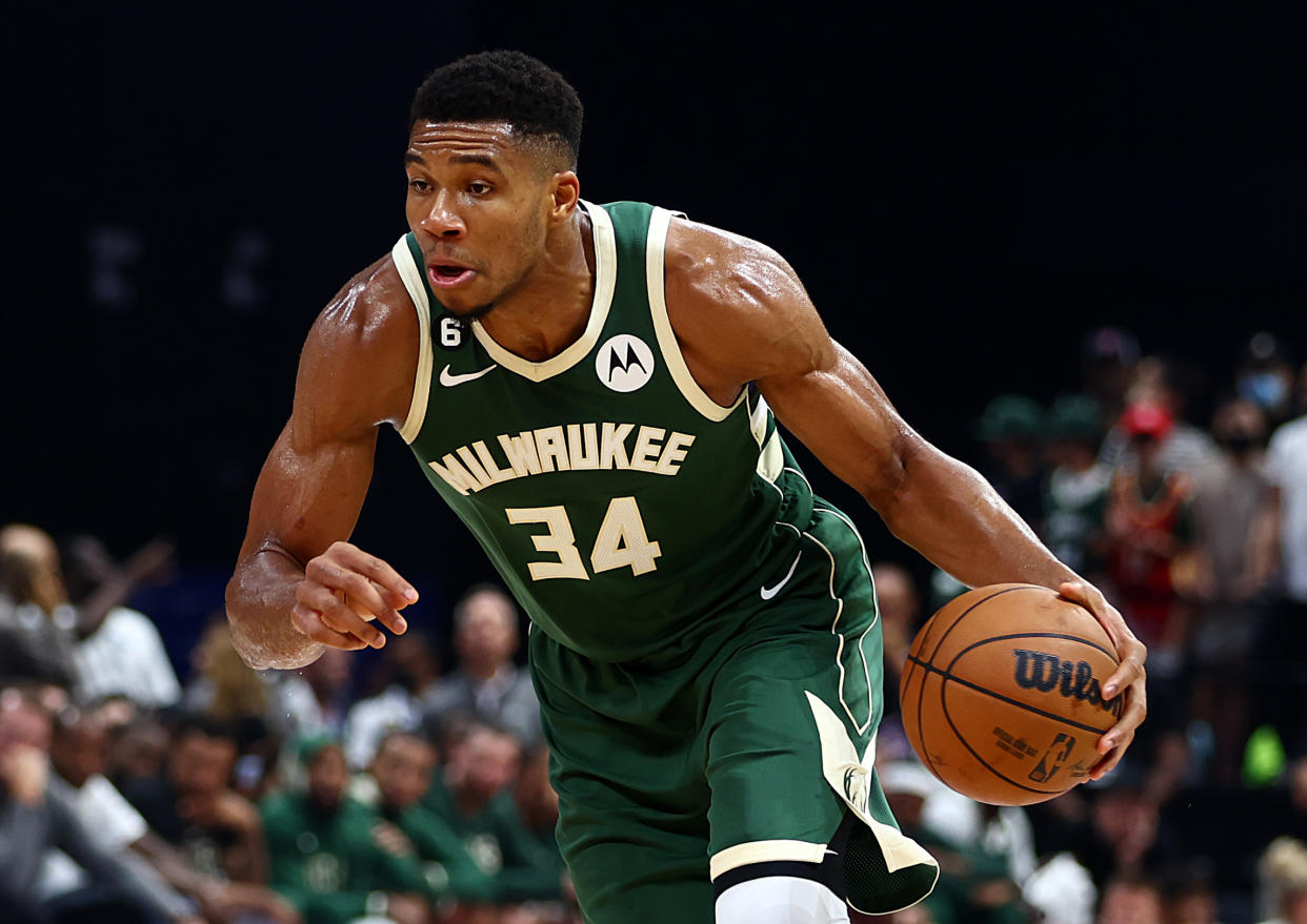 Bucks F Giannis Antetokounmpo remains a justifiable top-three pick in fantasy basketball.