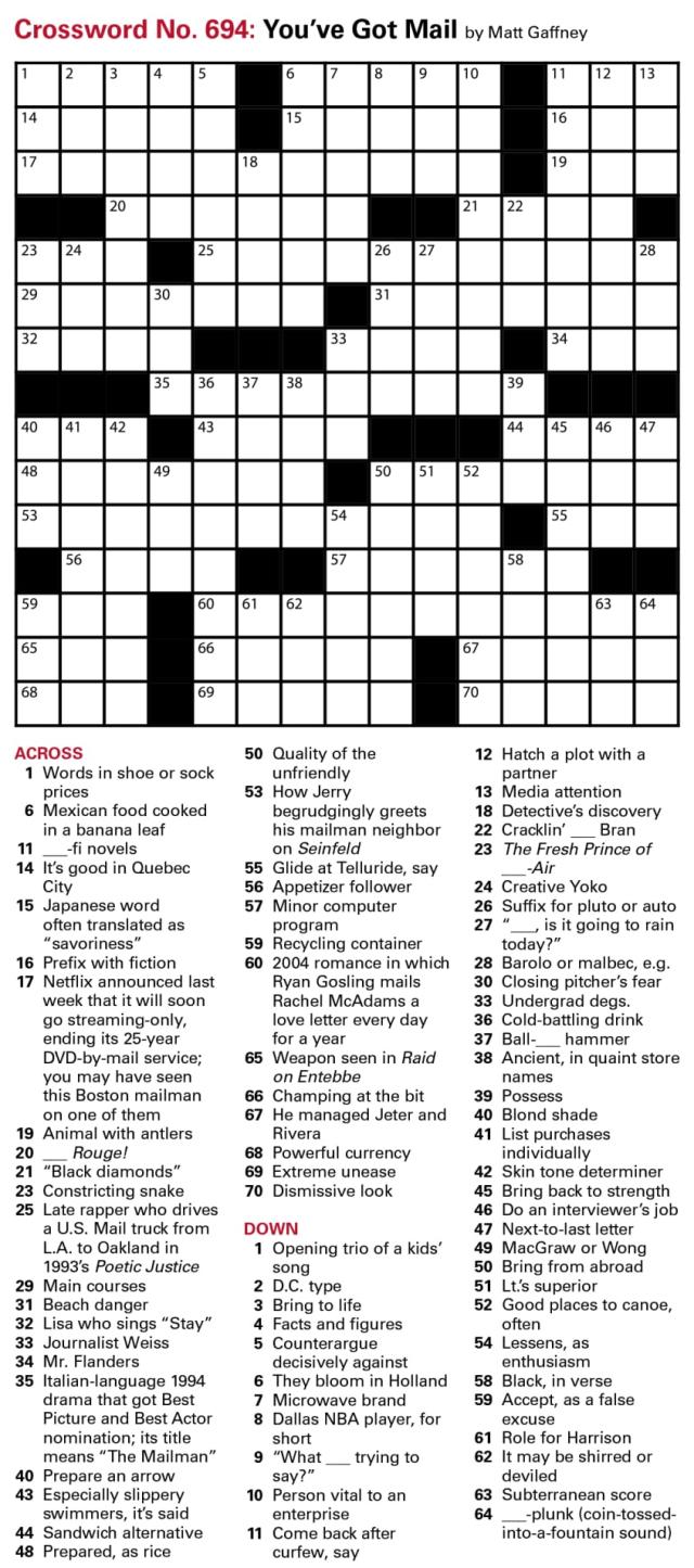 Puzzles: Printable Crossword - Issue: May 5, 2023