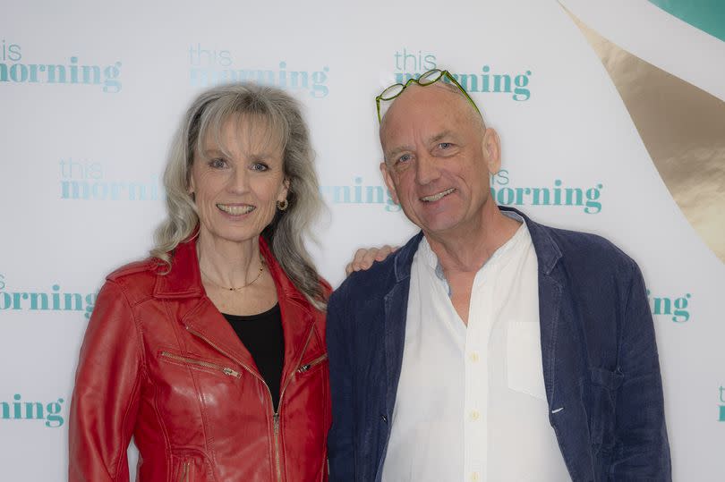 Steve Fletcher and Suzie Fletcher pose for a photo backstage at This Morning