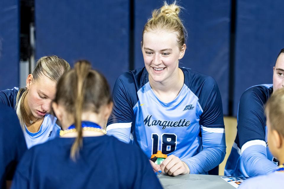 Morgan Daugherty is a former Brookfield Central standout in her second season with the Marquette volleyball team.