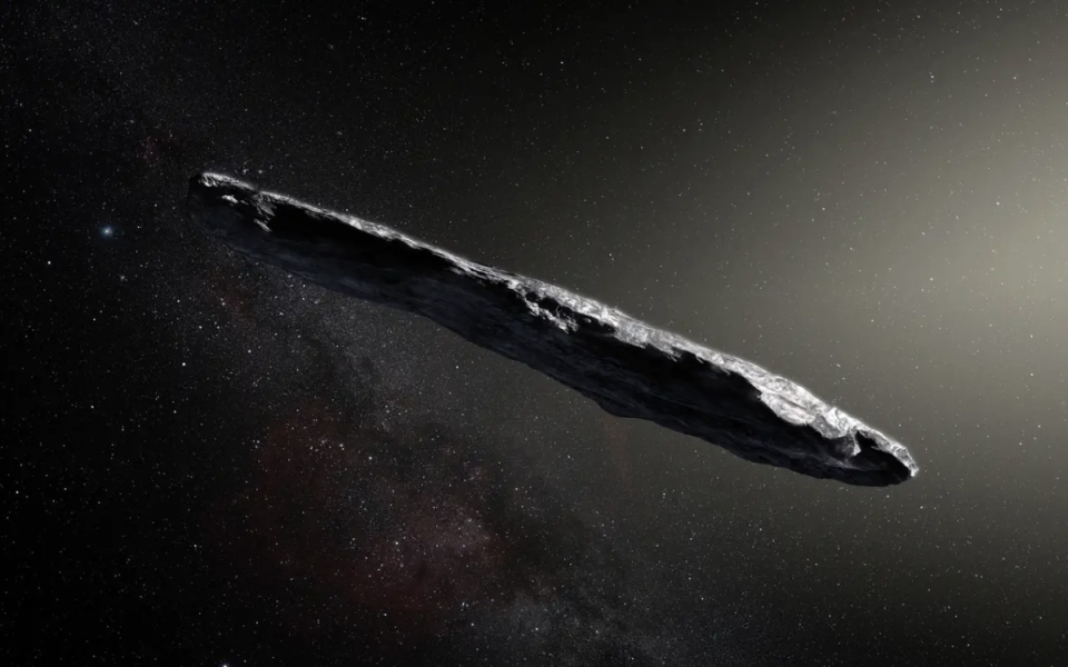 Eine Visualisierung von 'Oumuamua. - Copyright: ESO/M. Kornmesser