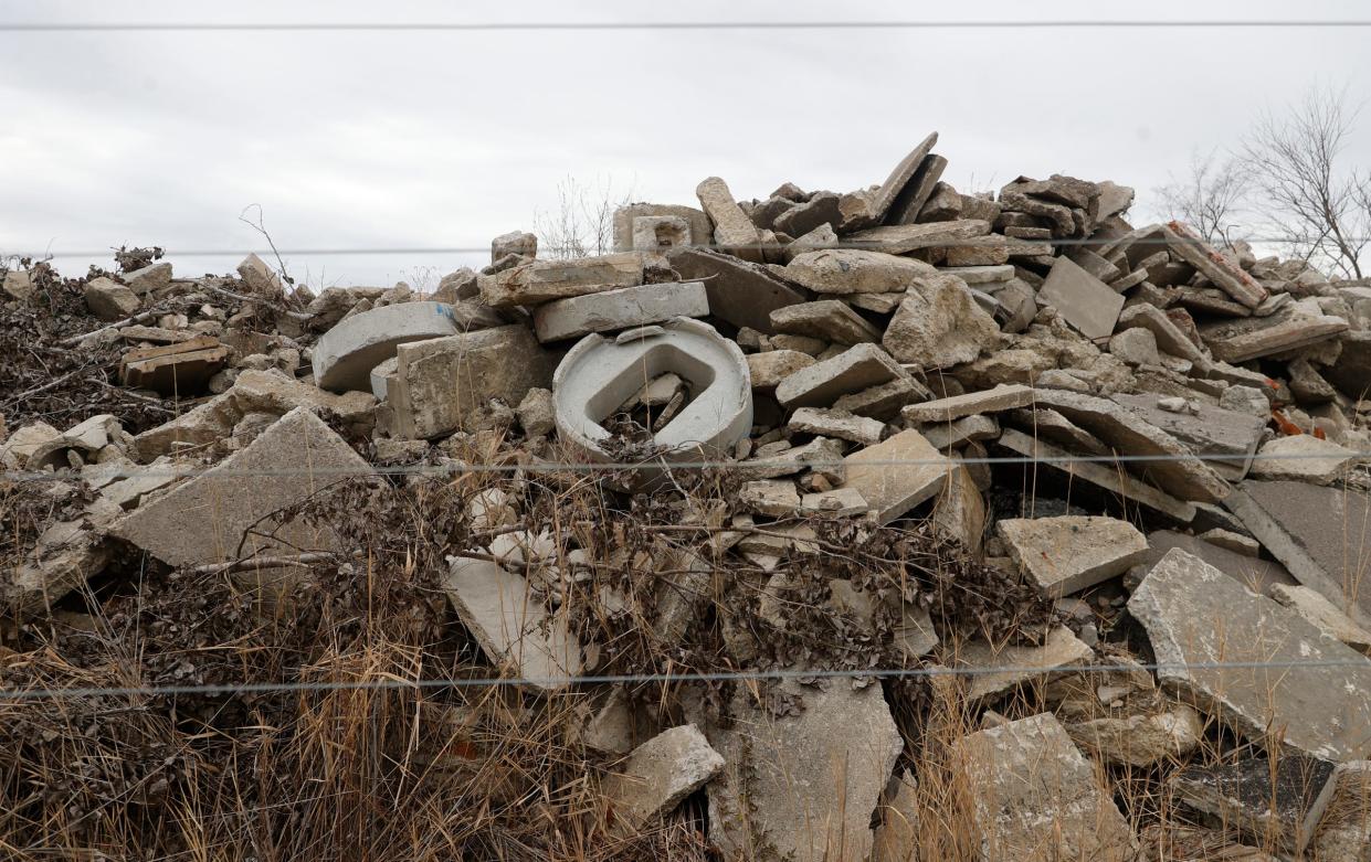 The site where a concrete crusher is proposed to go on Lawton Street in Detroit as seen on Dec 14, 2022.
This site is located near an urban farming area and homes. Residents nearby are worried all the concrete dust and the number of heavy trucks carrying concrete will ruin their roads and be a hazard to their health.