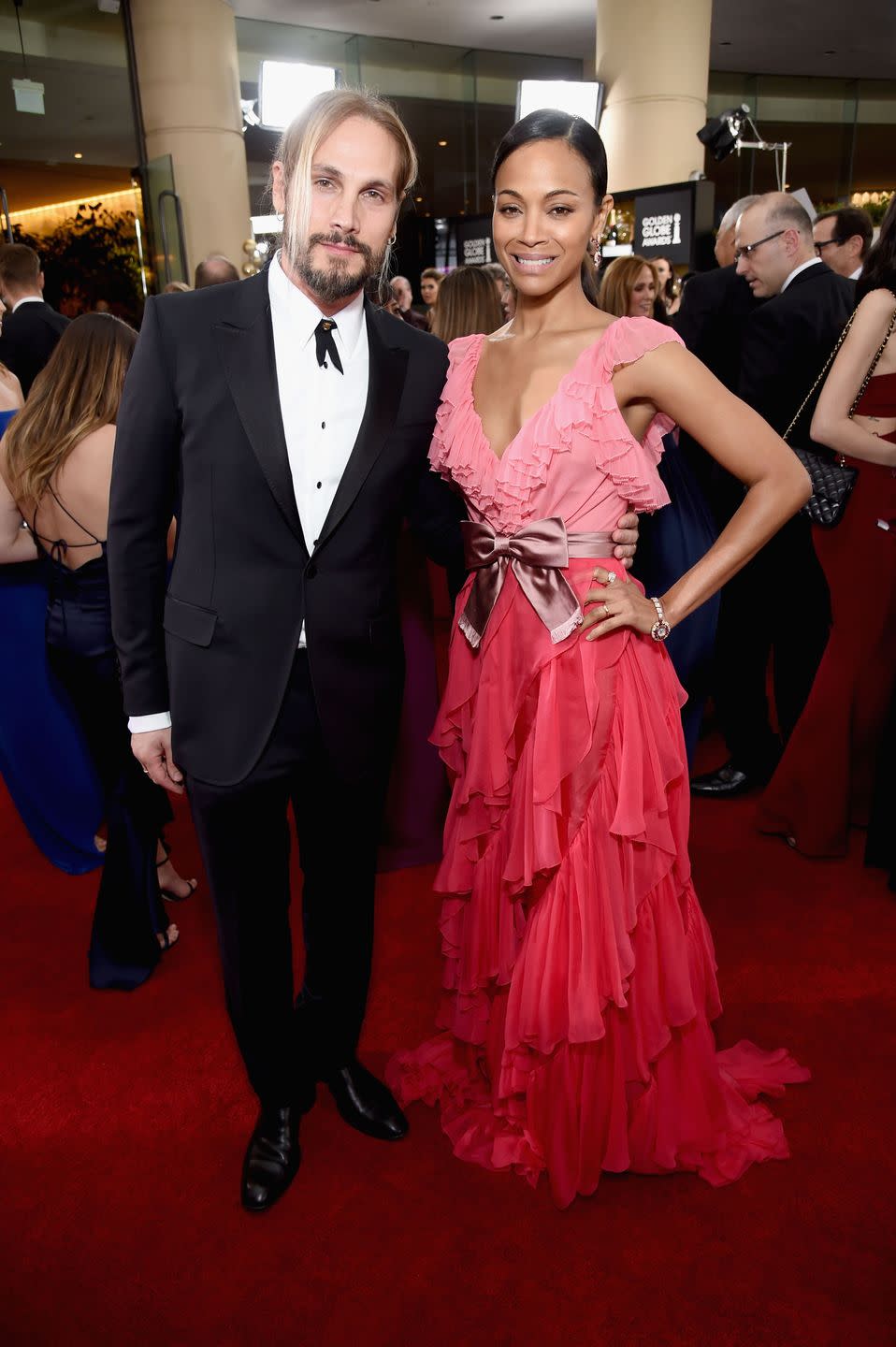 Marco Perego and Zoe Saldana