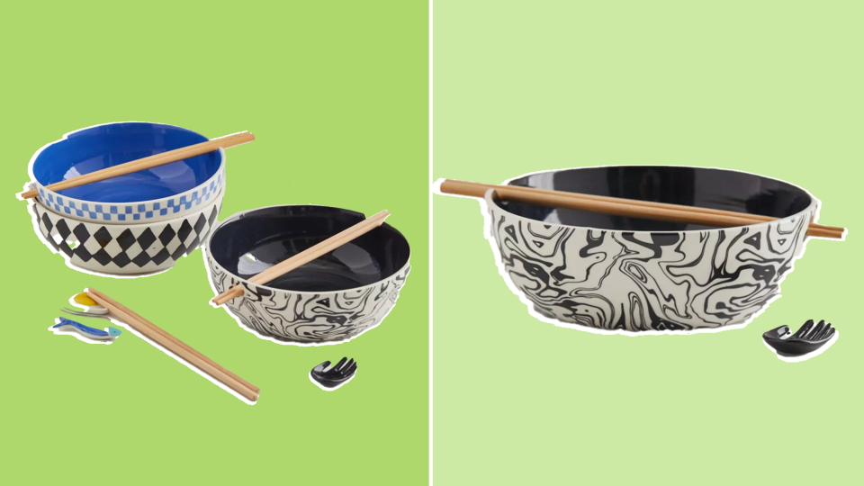 These patterned ramen bowls are both fun and eye-catching.