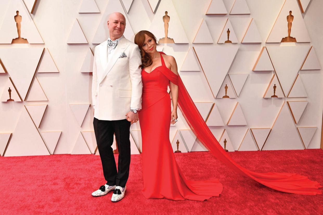 Actress Rosie Perez and husband musician Eric Haze attend the 94th Oscars at the Dolby Theatre in Hollywood, California, in March.