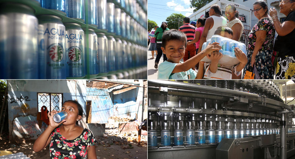 FOTOS: El día que las cervezas Tecate se cambiaron por agua para damnificados del sismo en México