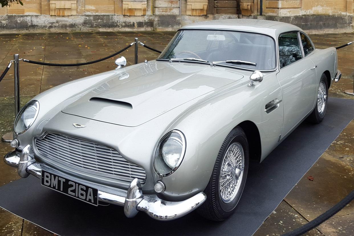  One of the Aston Martin DB5s used in the James Bond Skyfall film.