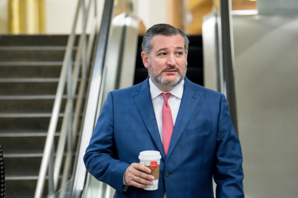 U.S. Sen. Ted Cruz (R-TX) leaves the Capitol on August 9, 2021 in Washington, DC.  (Getty Images)