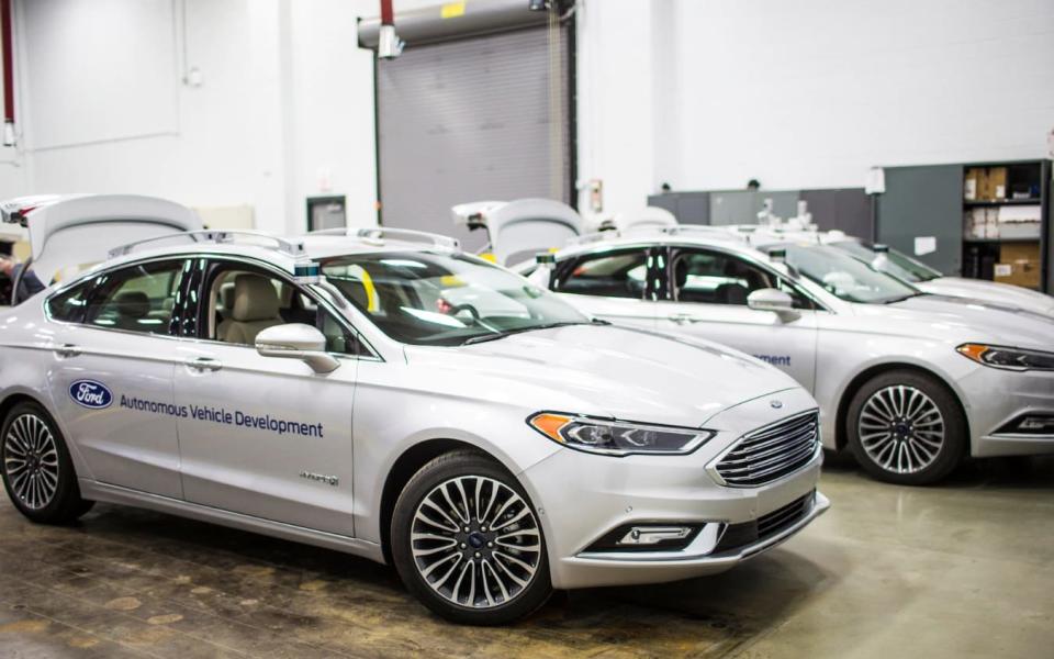 The US car giant invested $1bn (£780m) in its self-driving car unit Argo AI last year - FORD