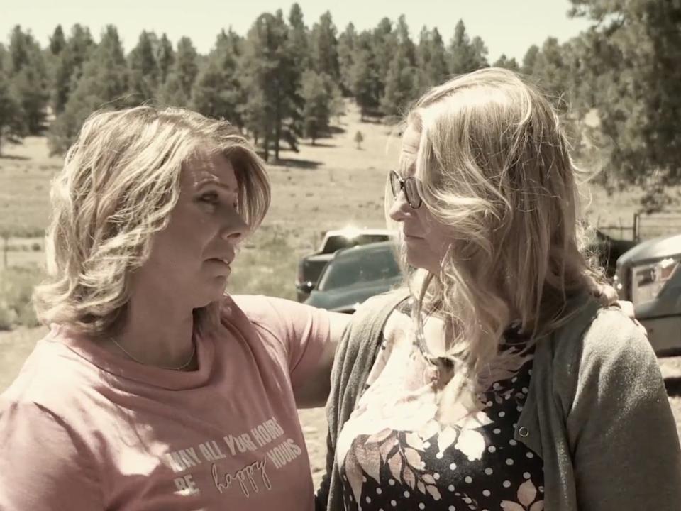 Meri and Christine Brown on the Brown family property in Arizona.