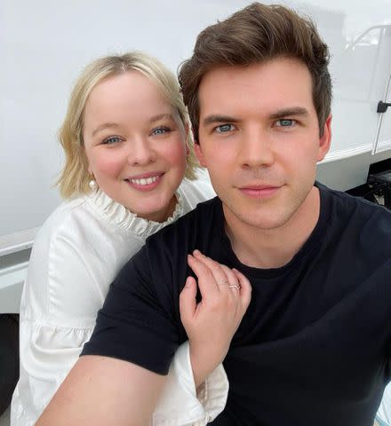 <p>Nicola Coughlan Instagram</p> Nicola Coughlan and Luke Newton take a selfie.