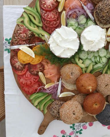 <p>Mandy Moore/Instagram</p> Food at Mandy Moore's baby shower, as posted on her Instagram on Aug. 24.