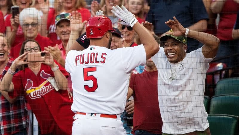 普侯斯（Albert Pujols）炸裂生涯第685轟。（圖／翻攝自紅雀推特）