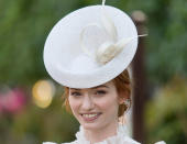 <p>Eleanor Tomlinson attends Royal Ascot 2017 at Ascot Racecourse on June 21, 2017 in Ascot, England. (Mark Cuthbert/UK Press via Getty Images) </p>