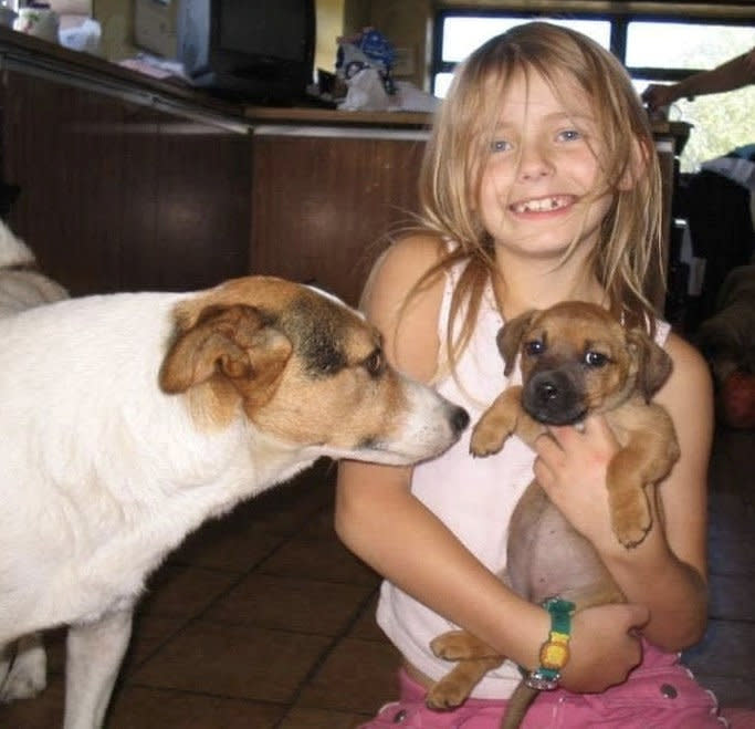 Crossley, pictured as a child, says bullies made her believe she could never walk a catwalk. (Francesca Crossley/SWNS)