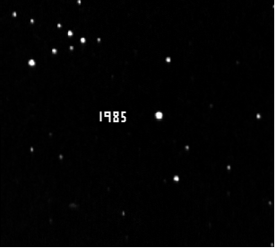 Barnard's Star moves across the night sky. Courtesy Steve Quirk.
