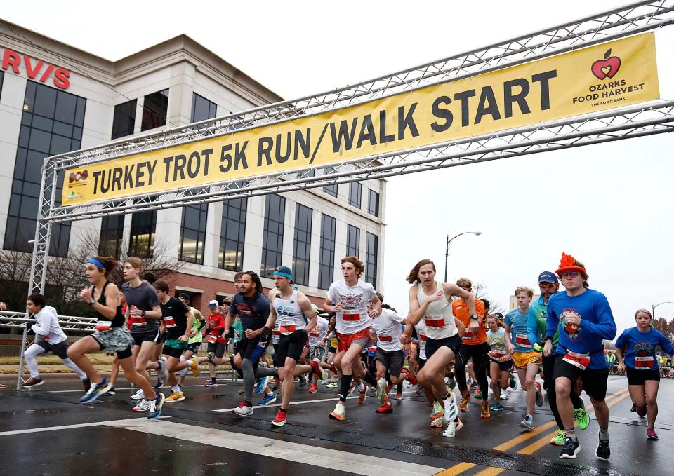 Scenes from the 28th Annual Turkey Trot 5K Run/Walk in downtown Springfield on Nov. 24, 2022.